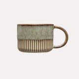 Taza cerámica gres líneas
