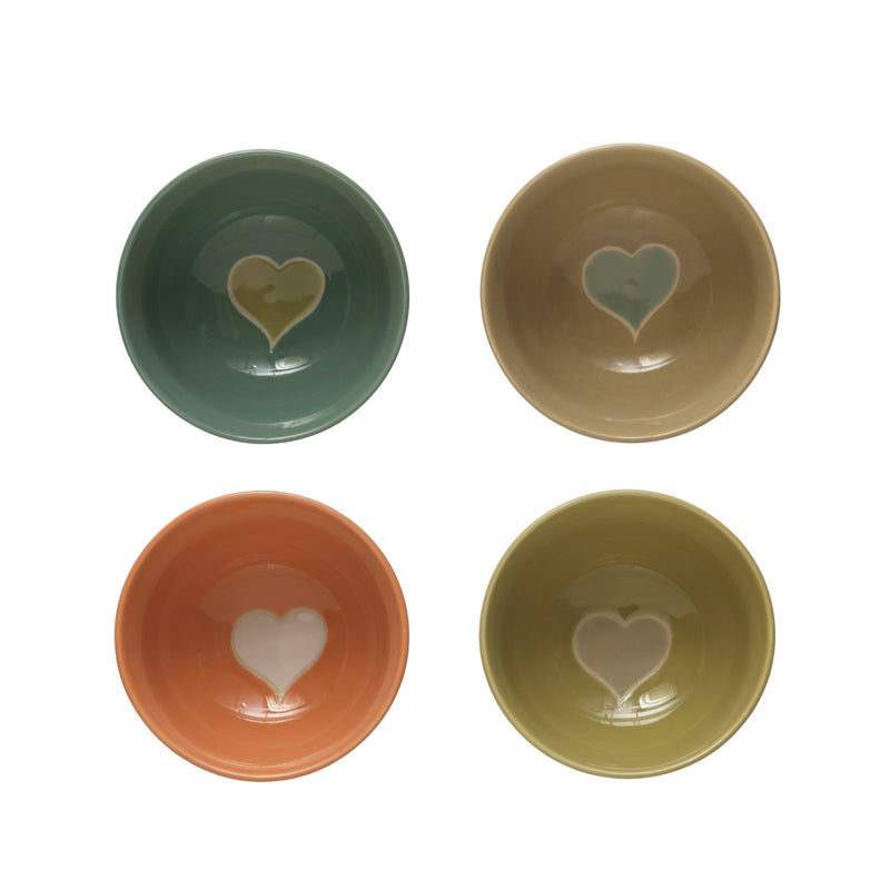 Set bowls corazón cerámica