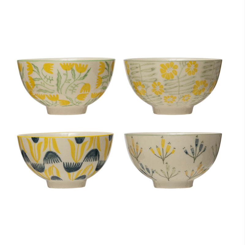 Set bowls cerámica botánicos