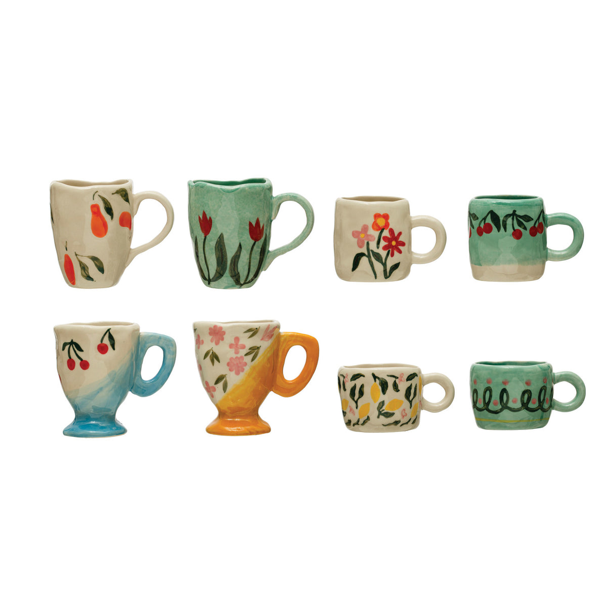 Set mini tazas cerámica colores