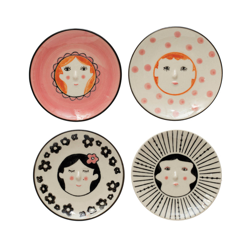 Set platos rostro cerámica