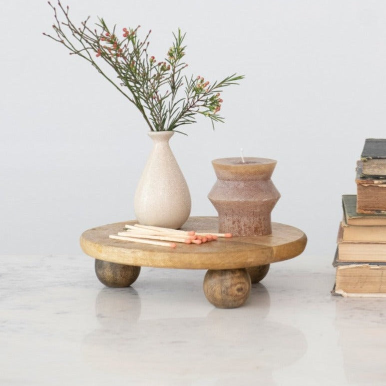 Pedestal madera redondo