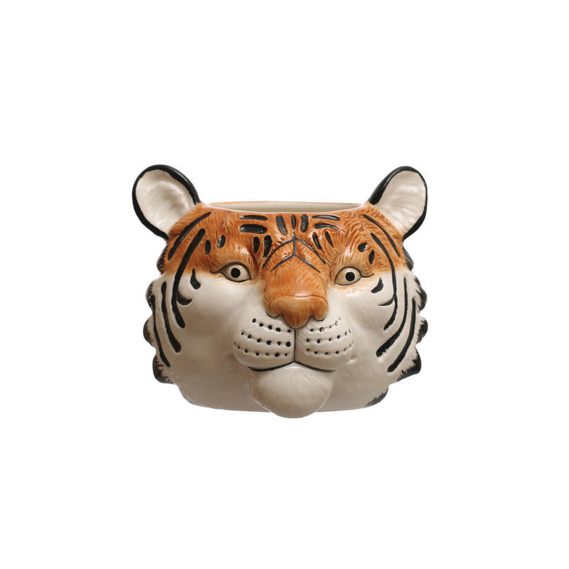 Macetero tigre cerámica