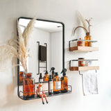 Espejo repisa metálico