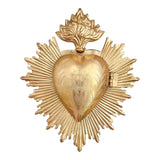 Corazón relicario dorado