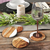 Posavasos madera mármol redondos