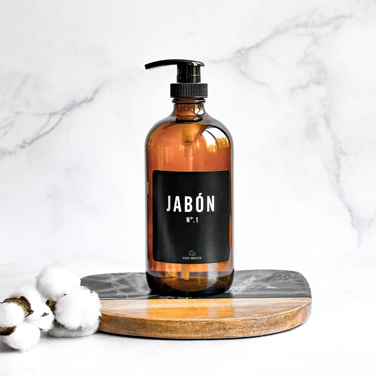 Dispensador ámbar vidrio 500 ml negro