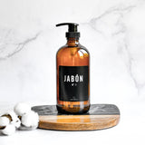 Dispensador ámbar vidrio 500 ml negro