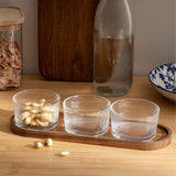 Set aperitivo vidrio madera
