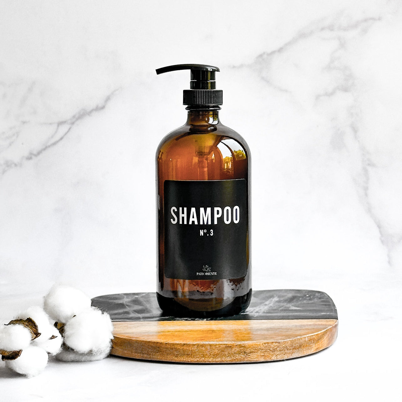 Dispensador ámbar vidrio 500 ml negro