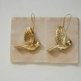 Set pajaritos dorados colgantes