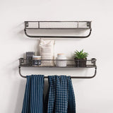 Repisa toallera metálica