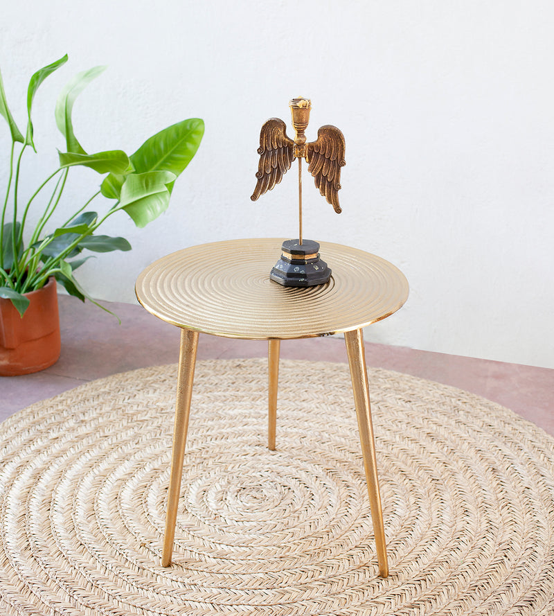 Mesa dorada círculos