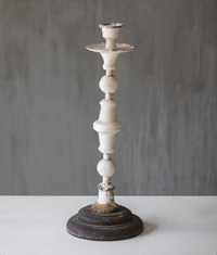 Candelabro metálico madera