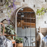 Espejo arco madera fierro
