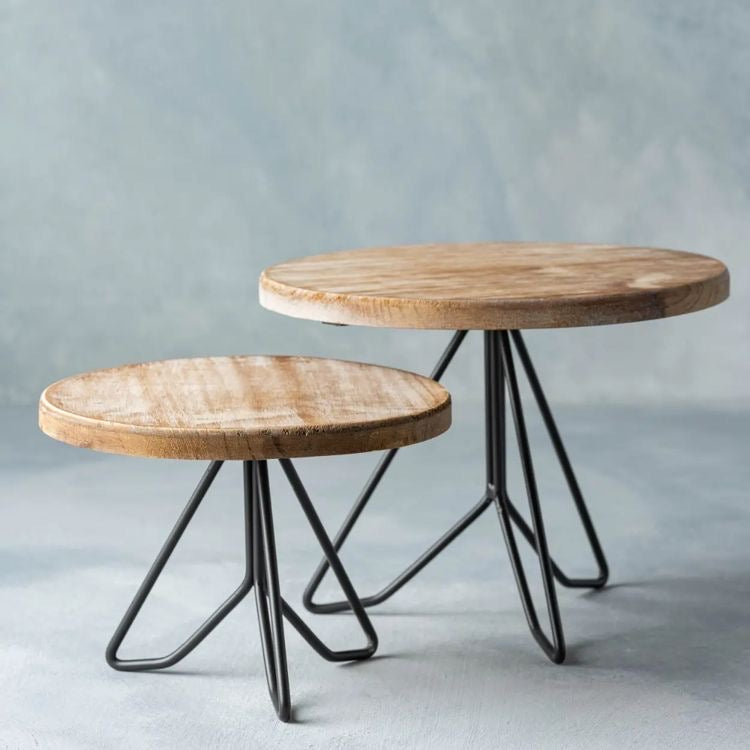 Pedestales madera fierro