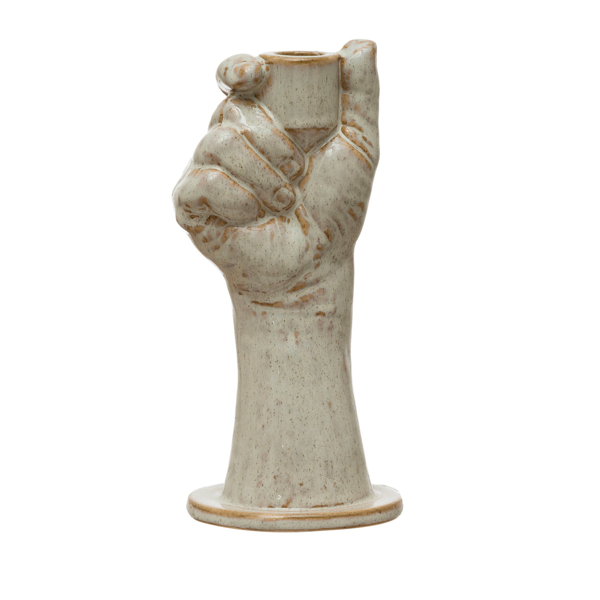 Candelabros mano cerámica