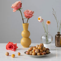 Florero cerámica mostaza
