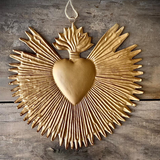 Corazón sol dorado