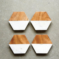 Set posavasos hexagonales