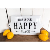 Letrero enlozado Happy Place
