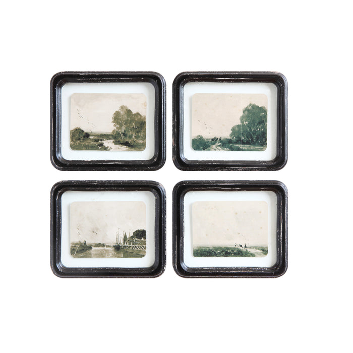 Set cuatro cuadros paisajes