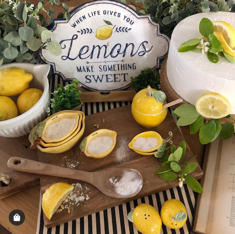 Letrero metálico limones