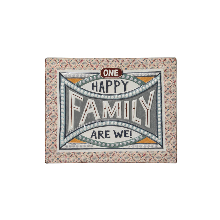 Letrero enlozado Happy Family