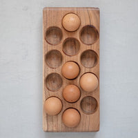 Bandeja madera porta huevos