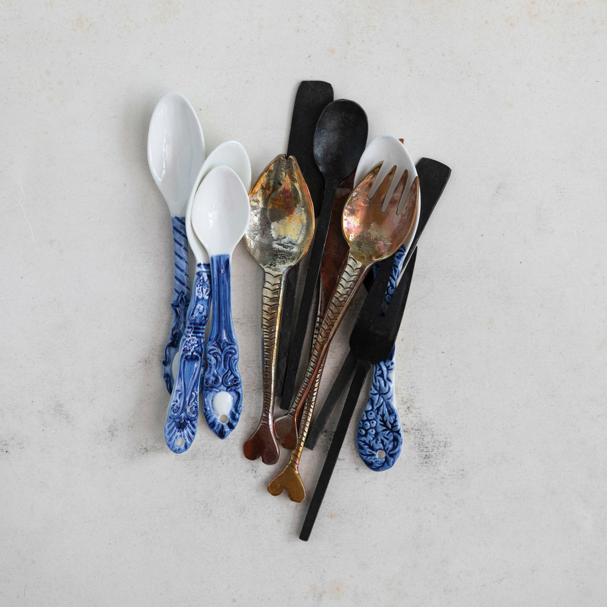 Set cucharas cerámica pintadas