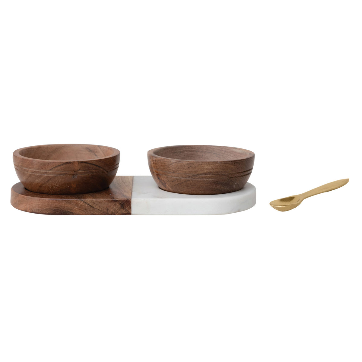 Set bandeja bowls madera