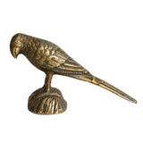 Pájaro metálico dorado