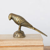 Pájaro metálico dorado