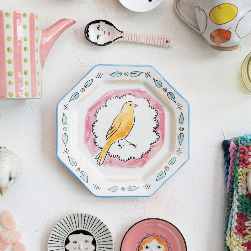 Plato decorativo pajaritos