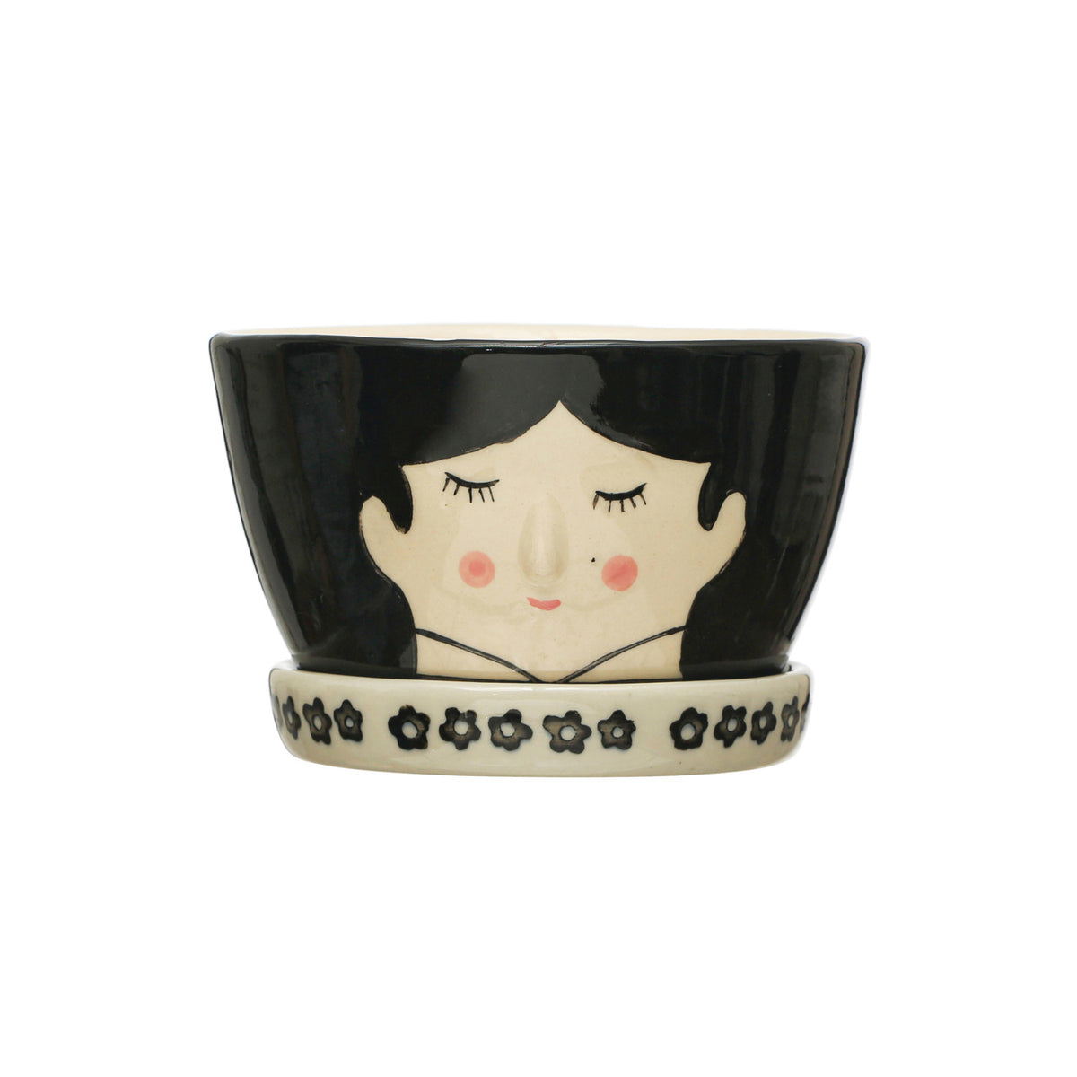 Maceteros rostro cerámica