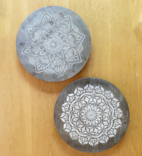 Tornamesas mandala grises XL